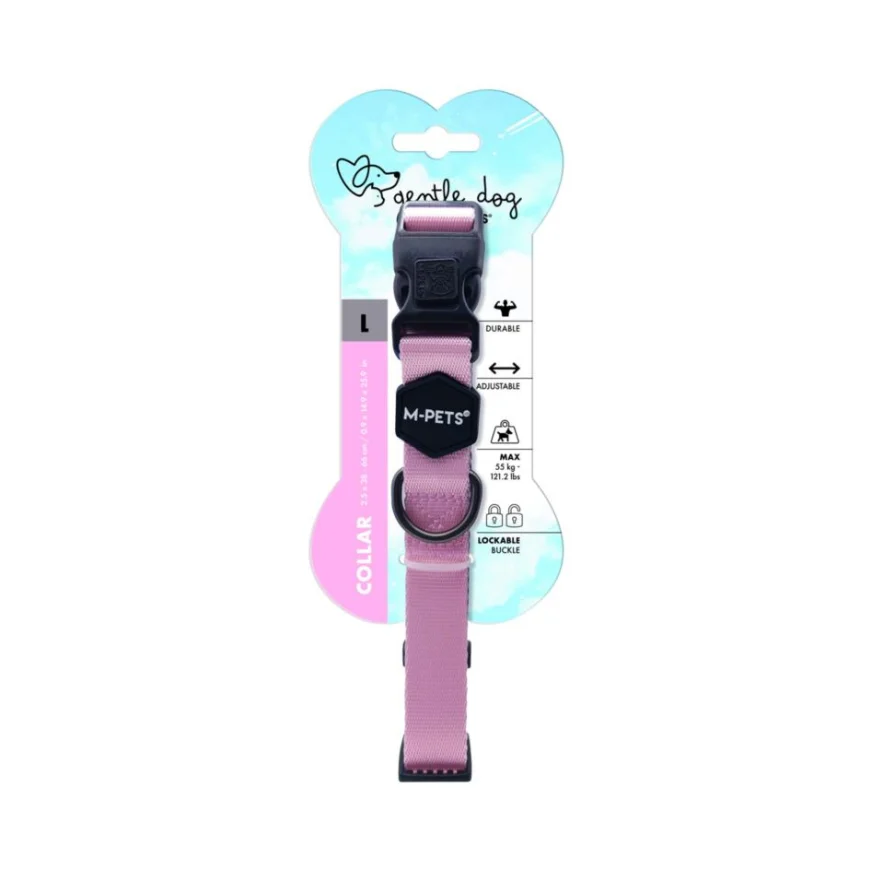M-PETS GENTLE DOG Obroża Różowa L