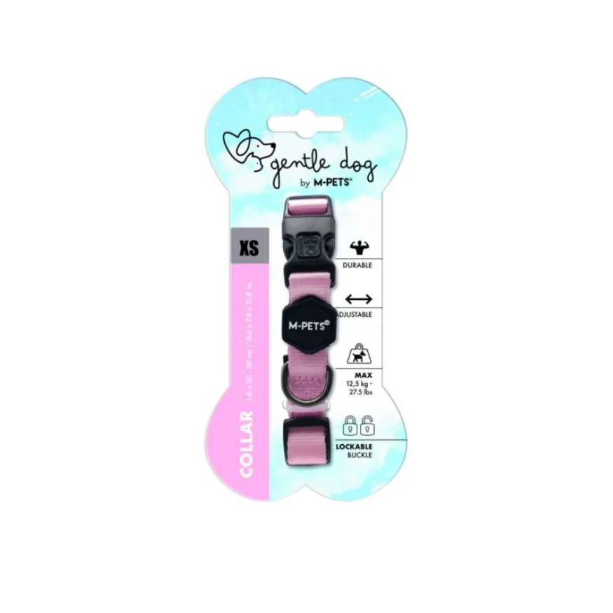 Obroża Gentle Dog M-PETS – różowa obroża dla psa, rozmiar XS