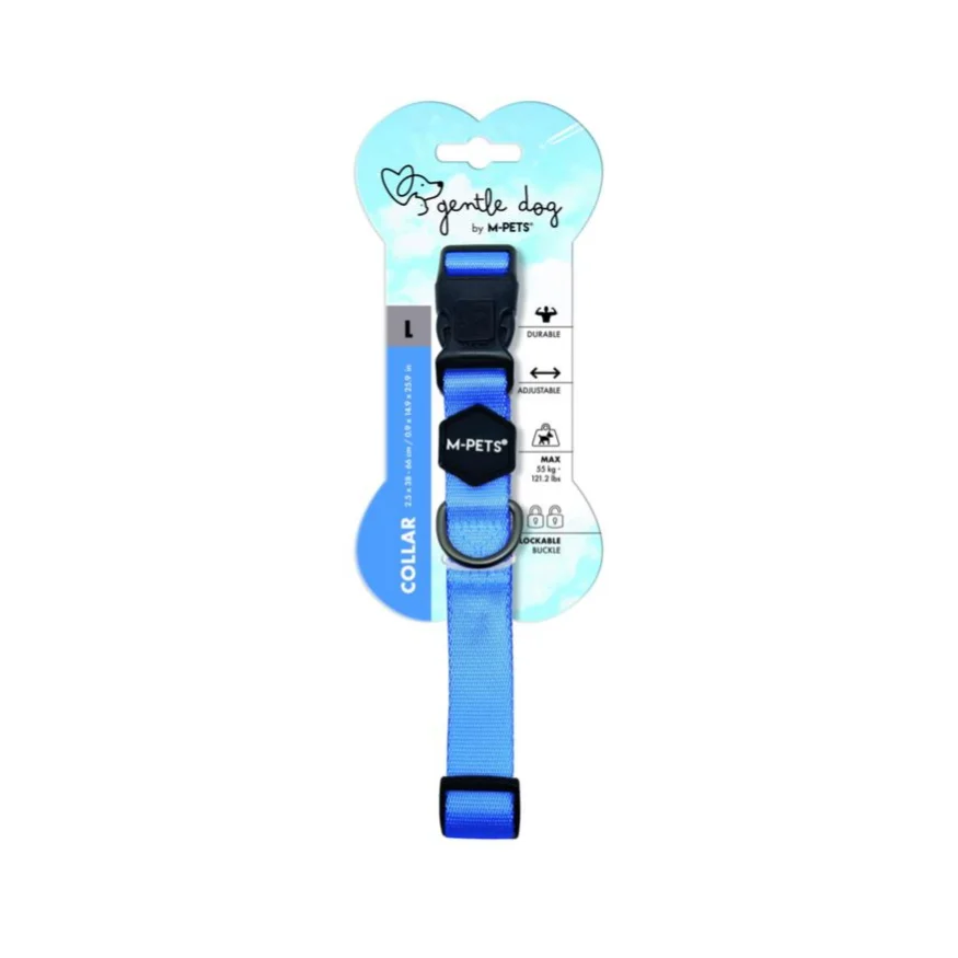 Obroża Gentle Dog M-PETS – niebieska obroża dla psa, rozmiar L