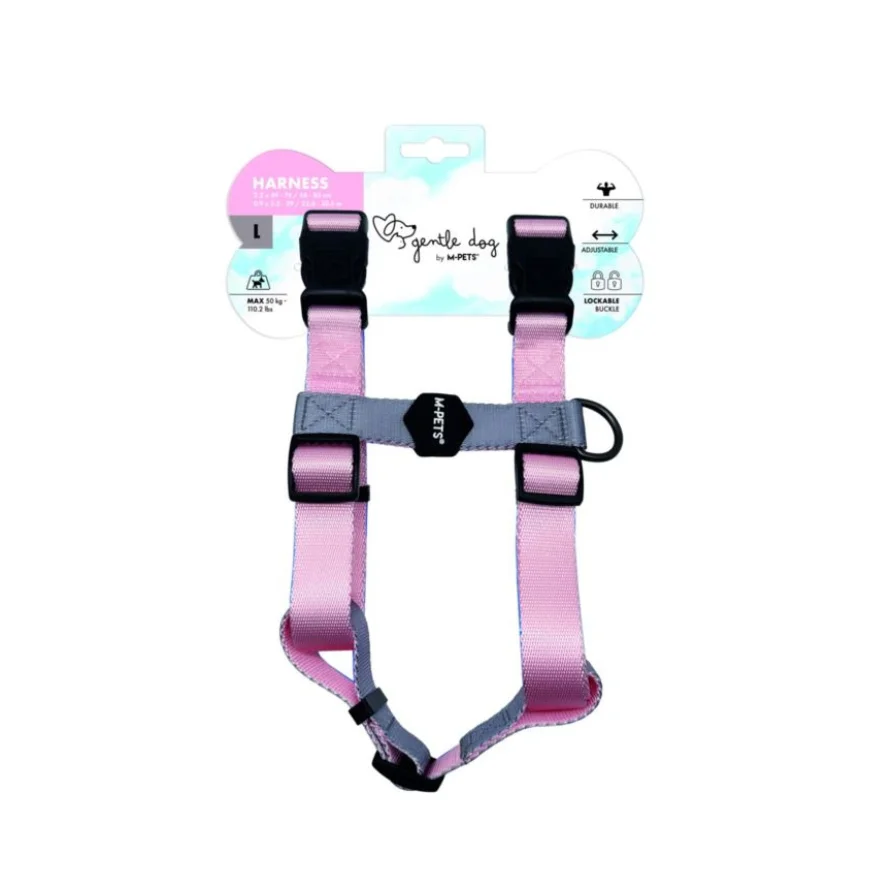 Szelki Gentle Dog M-PETS – różowe szelki dla psa, rozmiar L
