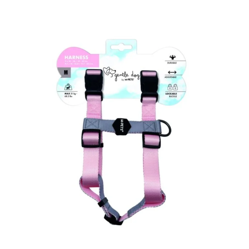 Szelki Gentle Dog M-PETS – różowe szelki dla psa, rozmiar M