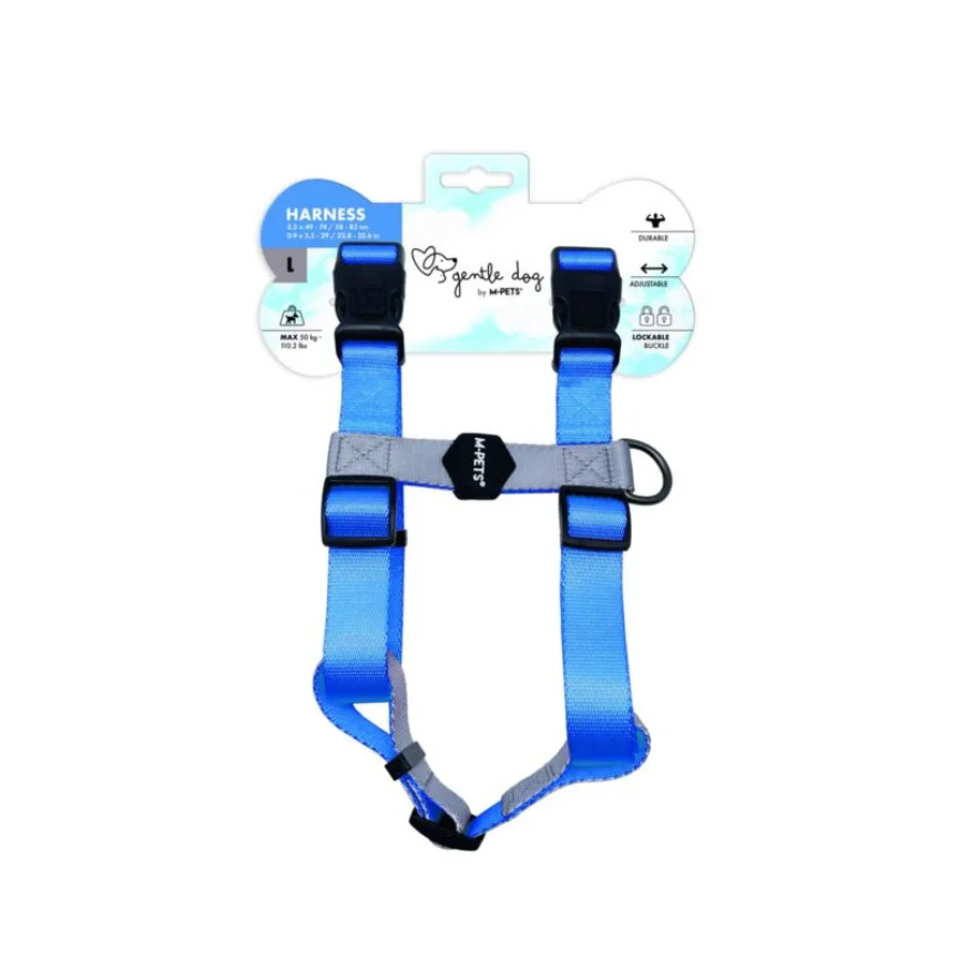 Szelki Gentle Dog M-PETS – niebieskie szelki dla psa, rozmiar L