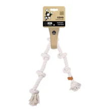 Zabawka linowa COTO Rope M-PETS – biała lina dla psa 105 cm