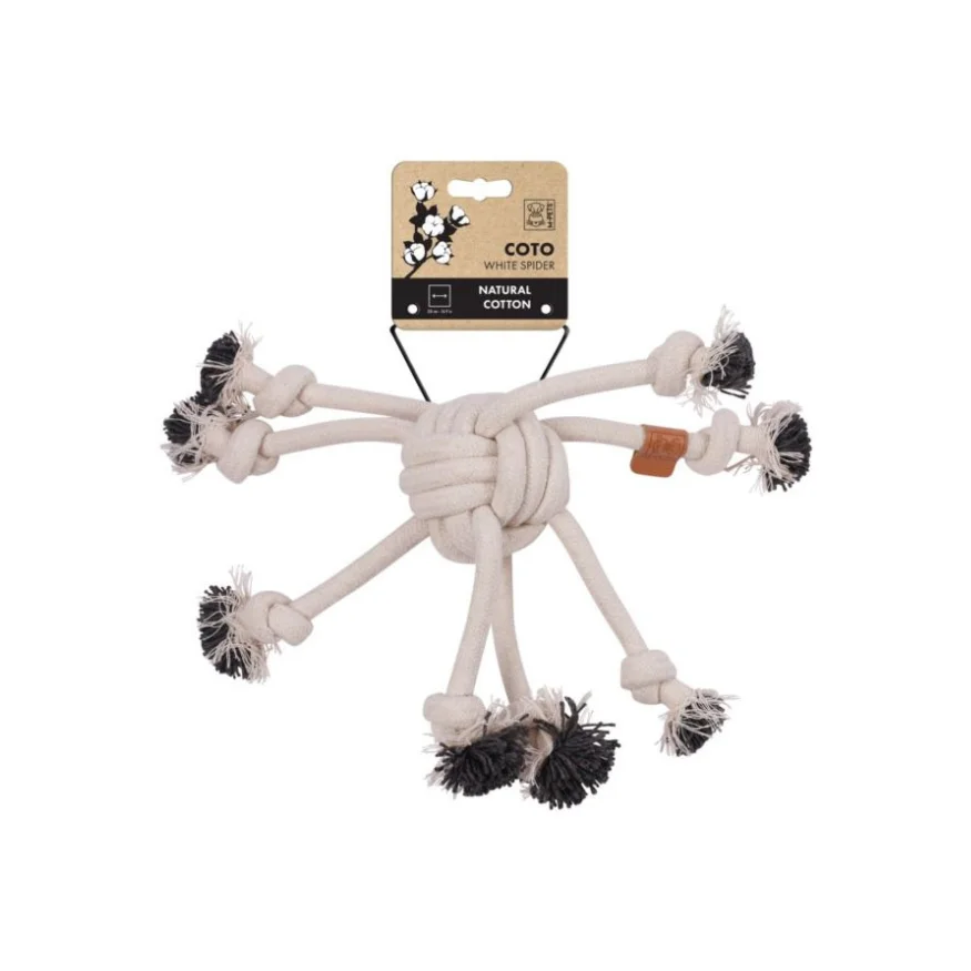 Zabawka linowa COTO Spider M-PETS – bawełniana zabawka dla psa 38 cm