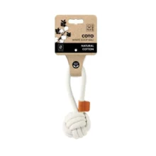 Zabawka dla psa M-PETS COTO – naturalna bawełniana zabawka z kulą Ø6,5 cm
