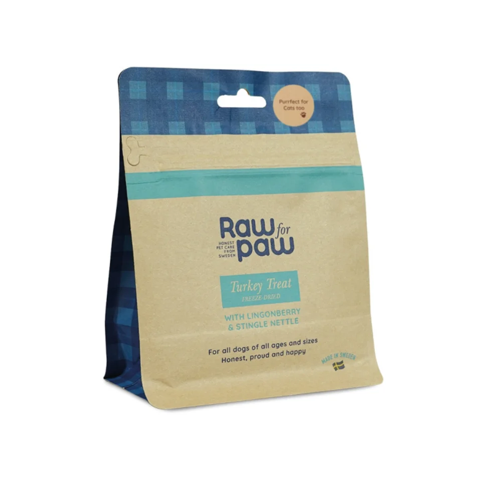 RAW for PAW Turkey liofilizowane przysmaki z indyka z borówką i pokrzywą 50 g