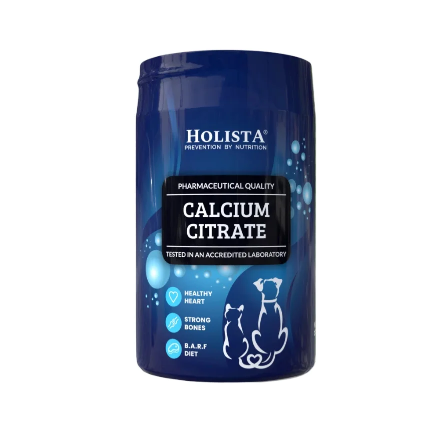 Cytrynian wapnia Holista Pets – wysoko przyswajalne źródło wapnia dla psów i kotów