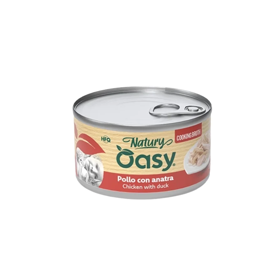 Oasy Natury Broth Kurczak z kaczką – naturalna karma uzupełniająca dla dorosłych kotów 85 g