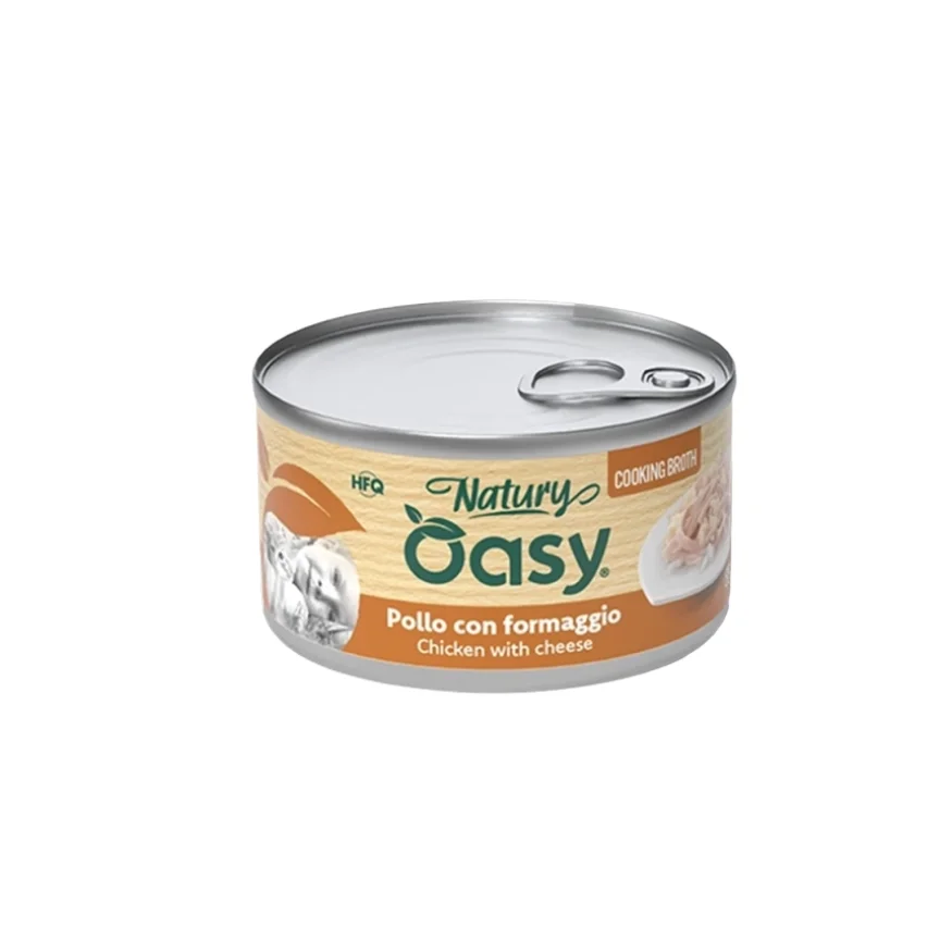 Oasy Natury Broth Kurczak z serem – naturalna karma uzupełniająca dla dorosłych kotów 85 g