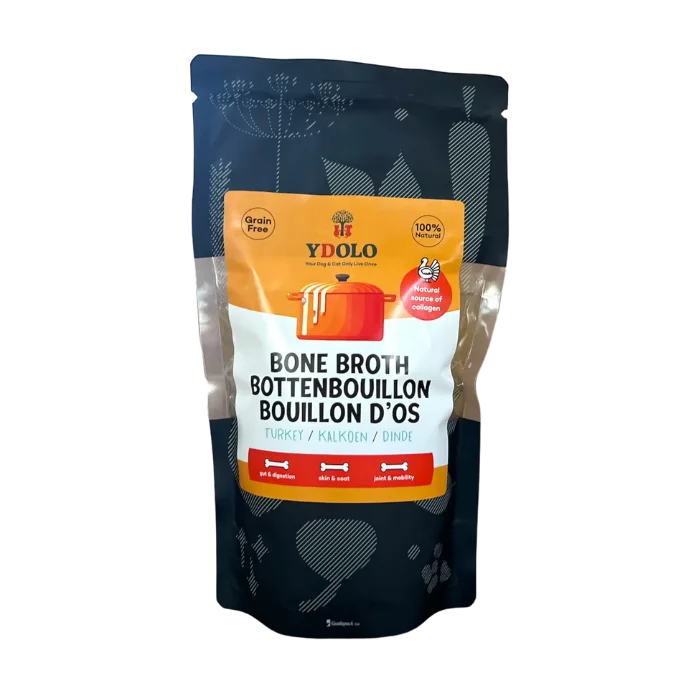 YDOLO Bone Broth Turkey – bulion kolagenowy z kości indyka dla psów i kotów
