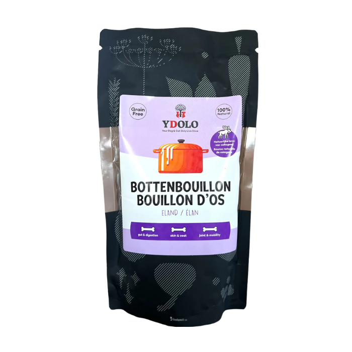 YDOLO Bone Broth Moose – bulion kolagenowy z kości dzikiego łosia dla psów i kotów