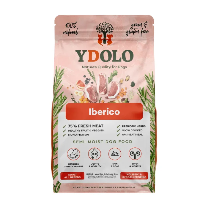 YDOLO Iberico półwilgotna karma dla psa z 75% wieprzowiny Iberico