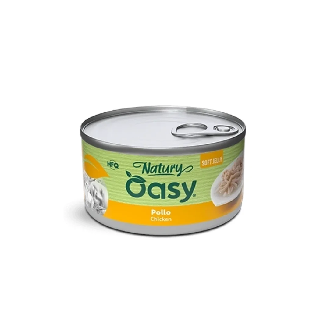 OASY Natury Soft Jelly kurczak 150g dla kota mokra karma w galarecie HFQ duża puszka
