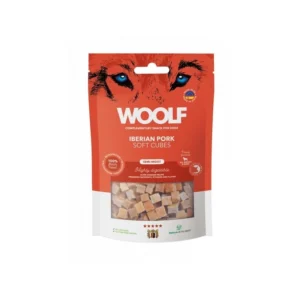 Woolf Soft Cubes Iberian Pork Monoprotein 100 g – miękkie przysmaki dla psa z wieprzowiny iberyjskiej, monoproteinowe